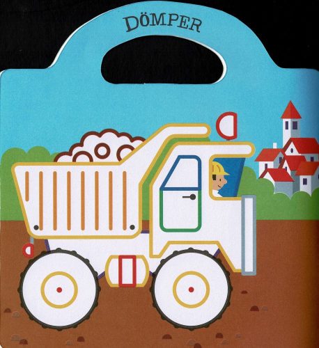 Táskás kifestő matricákkal - Teherautók