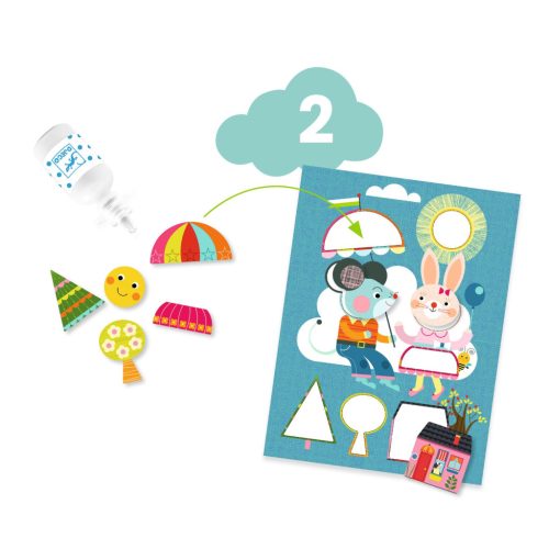 Djeco - Kreatív Műhely - 6 technika 1 dobozban - Cica cimborái