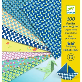   Djeco - Origami 100 lapos készlet - Nyár, 10 x10 grafikával - Natsu