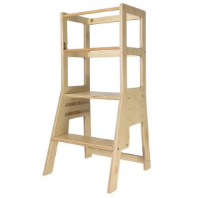   MecanWood Konyhai gyerek fellépő, tanulótorony -Fa extra védőréteggel