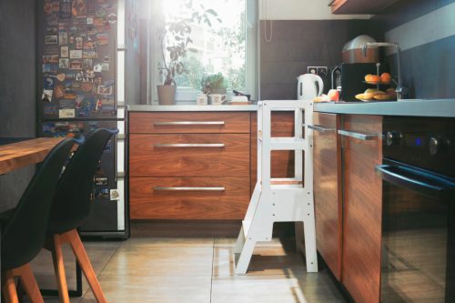 MecanWood Konyhai gyerek fellépő, tanulótorony -Fehér