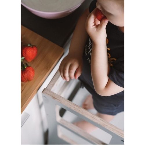 MecanWood Konyhai gyerek fellépő, tanulótorony - Világos szürke