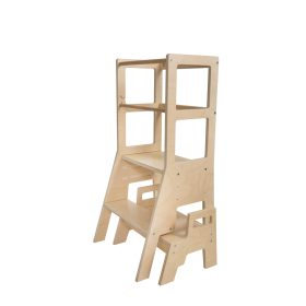  MecanWood Konyhai gyerek fellépő MINI fellépővel - Fa extra védőréteggel