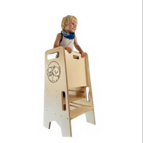   MecanWood Extra biztonságos konyhai fellépő - Fa extra védőréteggel