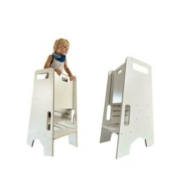   MecanWood Extra biztonságos konyhai fellépő - Világos szürke