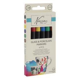   CraftArt - Üveg és porcelán festő filctoll készlet, 6 darabos 