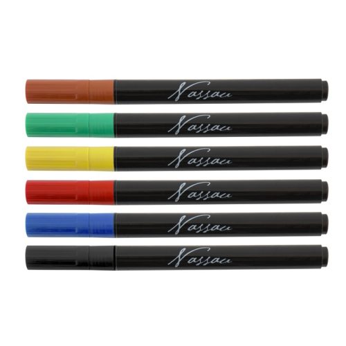 CraftArt - Üveg és porcelán festő filctoll készlet, 6 darabos 