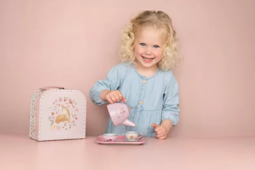 Little Dutch fém teáskészlet bőröndben