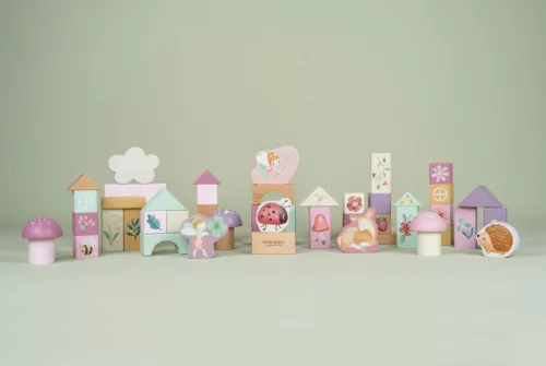 Little Dutch fa építőkocka 50 db - Fairy Garden