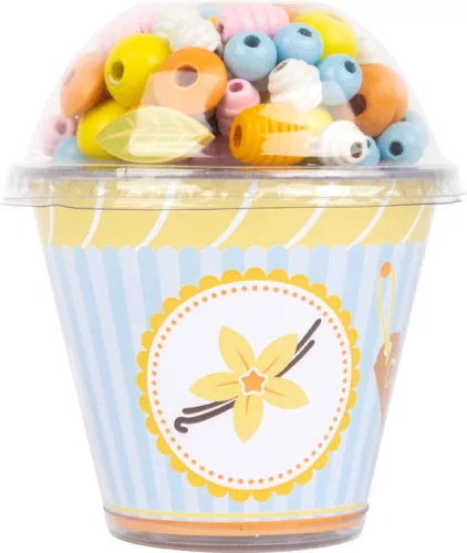 Legler Fa gyöngyfűző készlet muffin formában