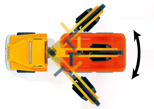 Androni Nagy teherbírású markoló utánfutóval, Giant trucks