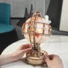 Világító földgömb 3D fapuzzle - 180 db