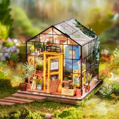 Cathy virágháza -DIY miniatűr házikó készlet 140db-os