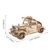 Veterán autó 3D fa puzzle modell -164db-os