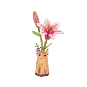 Rózsaszín liliom - DIY favirág