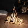 Hegedűművész 3 D fa puzzle modell - 62db-os