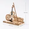 Hegedűművész 3 D fa puzzle modell - 62db-os