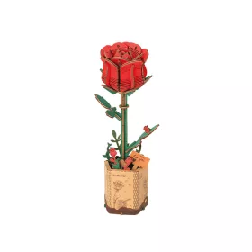 Vörös rózsa - DIY favirág