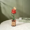 Vörös rózsa - DIY favirág