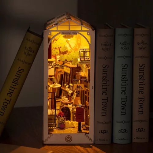 Napsugaras városrész- DIY könyvespolc díszítő - Book nook