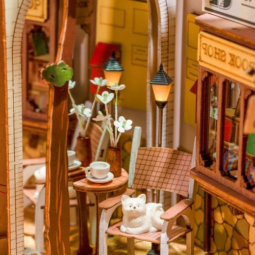 Napsugaras városrész- DIY könyvespolc díszítő - Book nook