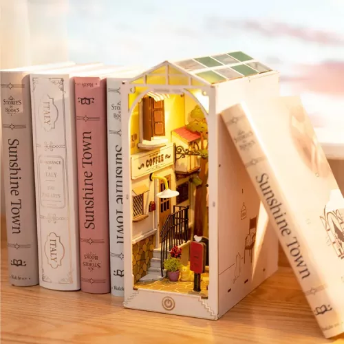 Napsugaras városrész- DIY könyvespolc díszítő - Book nook