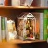 Virágos üvegházikó - DIY könyvespolc díszítő - Book nook