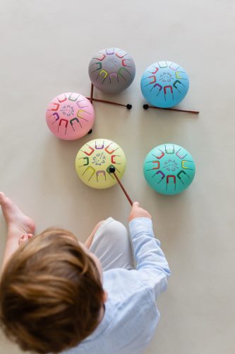 Baby Tambú Napsütötte sárga gyerekhangszer, zenedob, handpan