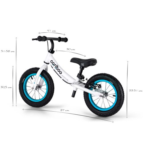 Cariboo csomag - Adventure futóbicikli - White/Blue bukósisakkal és ajándék védőfelszereléssel