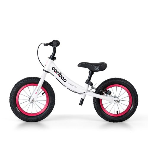 Cariboo csomag - Adventure futóbicikli - White/Pink bukósisakkal és ajándék védőfelszereléssel