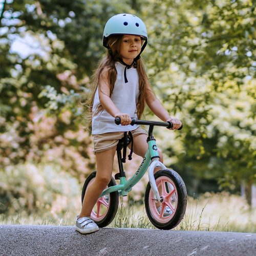 Cariboo csomag - Classic futóbicikli - Mint/Pink bukósisakkal és ajándék védőfelszereléssel