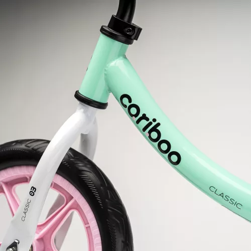 Cariboo csomag - Classic futóbicikli - Mint/Pink bukósisakkal és ajándék védőfelszereléssel