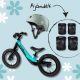 Cariboo csomag - Magnesium Air futóbicikli - Black/Turquoise bukósisakkal és ajándék védőfelszereléssel