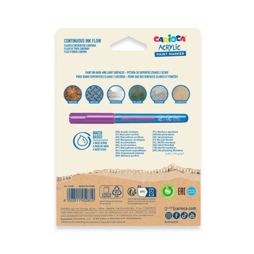 Carioca - Akril ecsetfilctoll  10 db-os