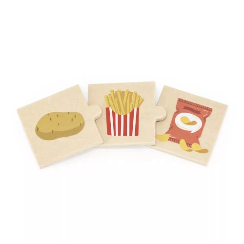 Kertből az asztalra készségfejlesztő puzzle- Fajáték