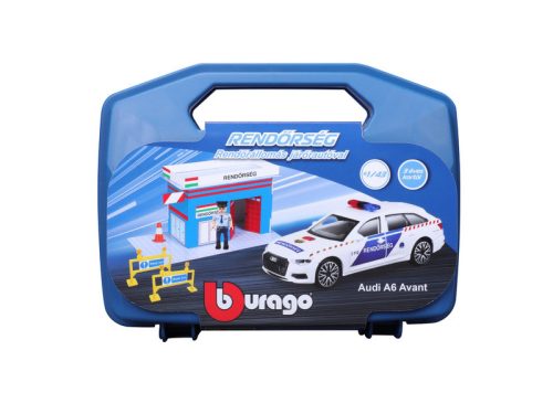 Bburago - Magyar rendőrautó és rendőrörs kistáskában