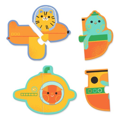 Djeco Párosító puzzle - Járművek, 20 db-os - Duo Vehicles