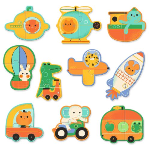 Djeco Párosító puzzle - Járművek, 20 db-os - Duo Vehicles