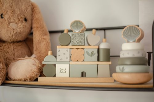 Label Label montesszori formaépítő rudas fa építőjáték  - Oliva