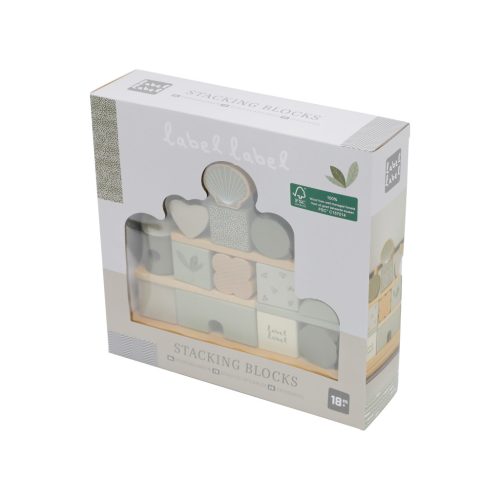 Label Label montesszori formaépítő rudas fa építőjáték  - Oliva