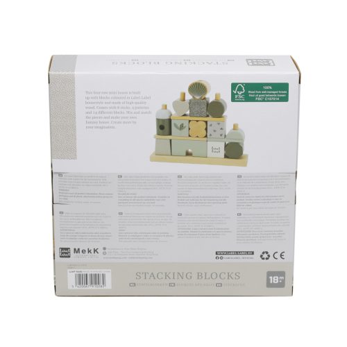 Label Label montesszori formaépítő rudas fa építőjáték  - Oliva