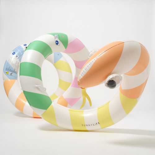 Sunnylife óriás felfújható kígyó -  Poolside Sorbet Stripe 