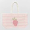 Sunnylife gyerek vászon strandtáska - Strawberry Sunshine Pink Stripe 