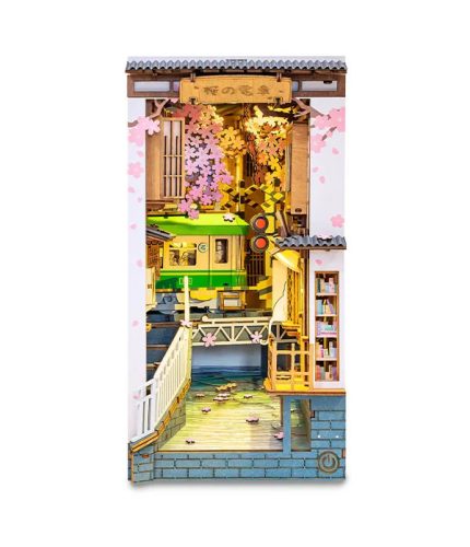Tokió utcái - Sakura Densya -DIY könyvespolc díszítő Book nook