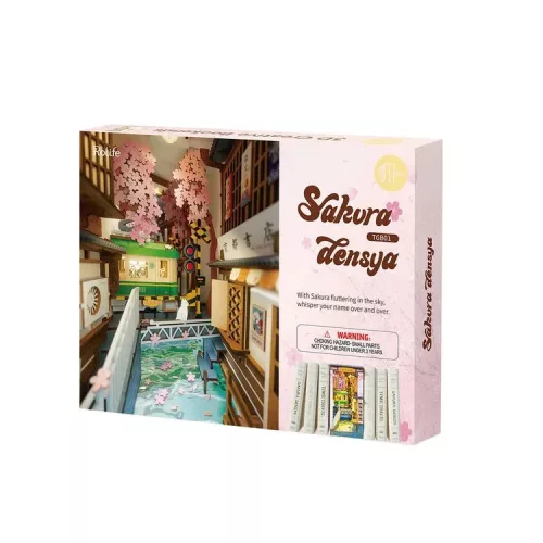 Tokió utcái - Sakura Densya -DIY könyvespolc díszítő Book nook