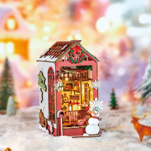 Karácsonyi otthon hangulata - DIY könyvespolc díszítő - Book nook