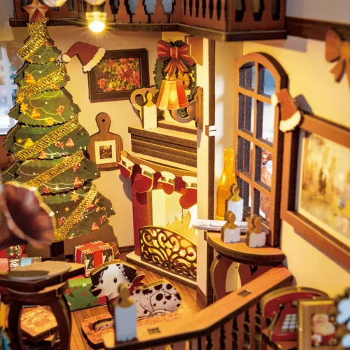 Karácsonyi otthon hangulata - DIY könyvespolc díszítő - Book nook