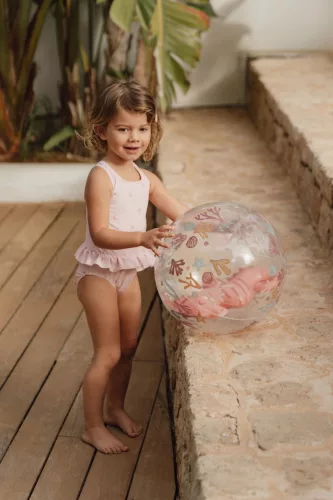Little Dutch felfújható 3D strandlabda - Ocean Dreams pink