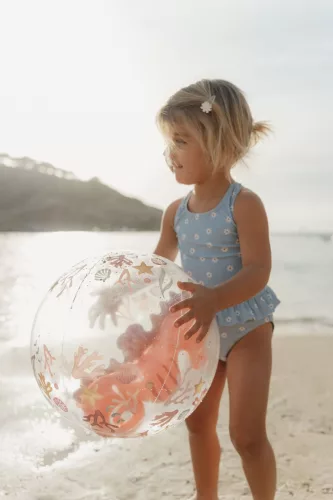 Little Dutch felfújható 3D strandlabda - Ocean Dreams pink
