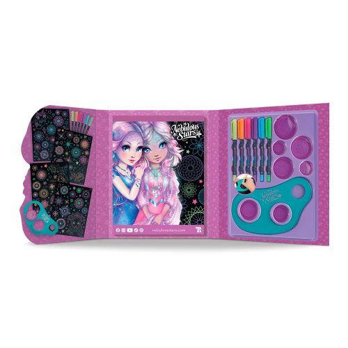 Nebulous Stars - Fekete lapos mandala színező